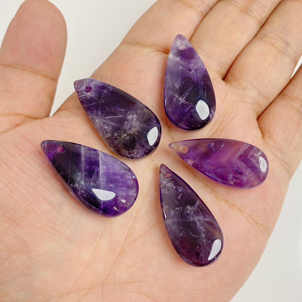 1PC Big Waterdrop Shape Stone  - Crystal Pendant Necklace Natural Stone ulasan dan harga