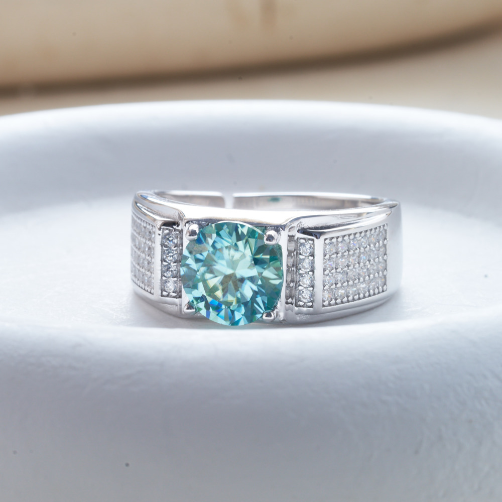1 carat natural blue color moi - Moissanite Engagement Ring 1 Carat ulasan dan harga