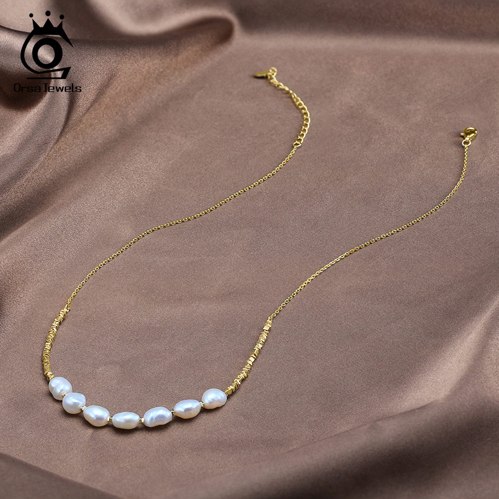 ORSA JEWELS Vintage 925 Sterli - Pearl Choker Necklace Vintage ulasan dan harga