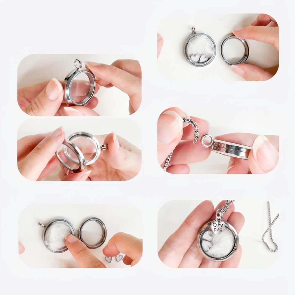 Stainless Steel Heart Keepsake - Heart Locket Necklace Photo ulasan dan harga
