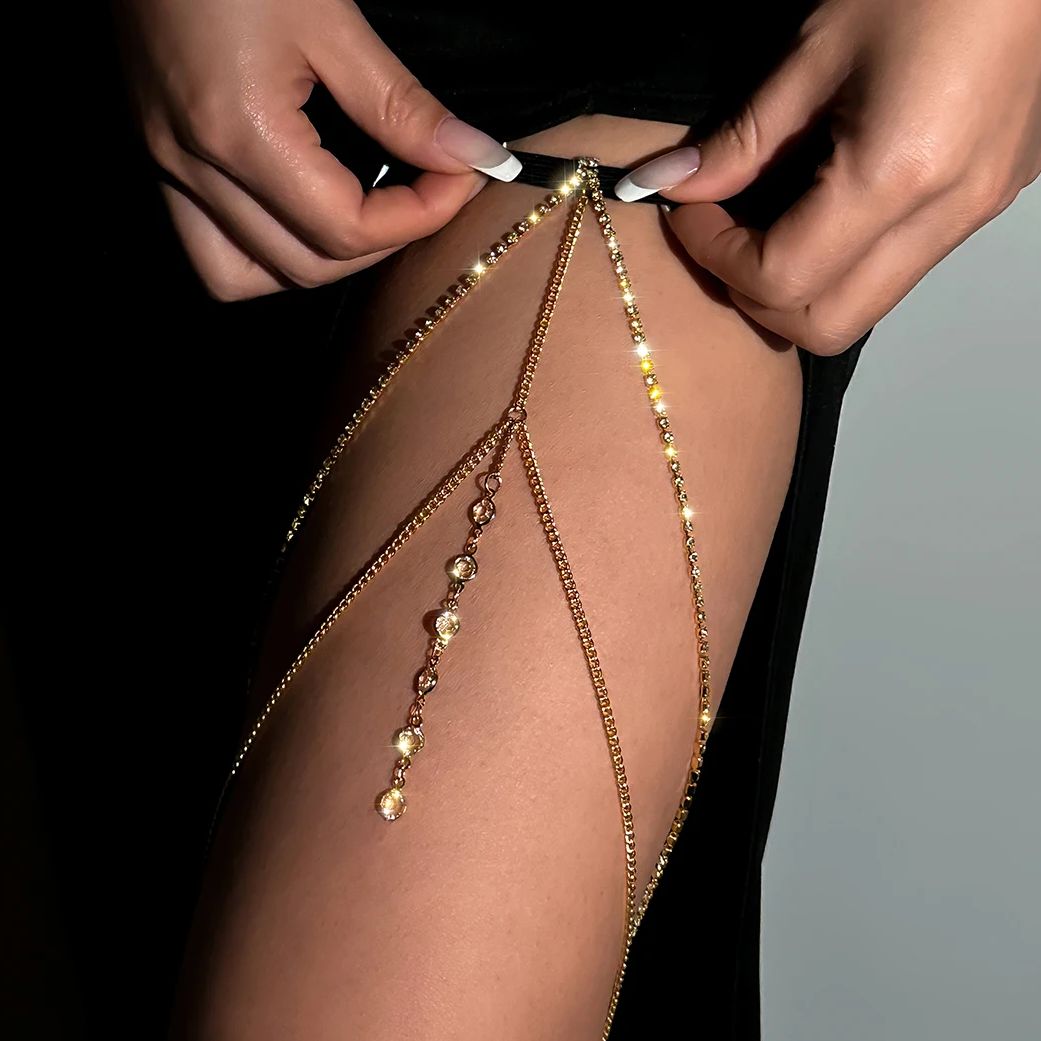 Sexy Shiny Crystal Multilayer  - Body Jewelry ulasan dan harga