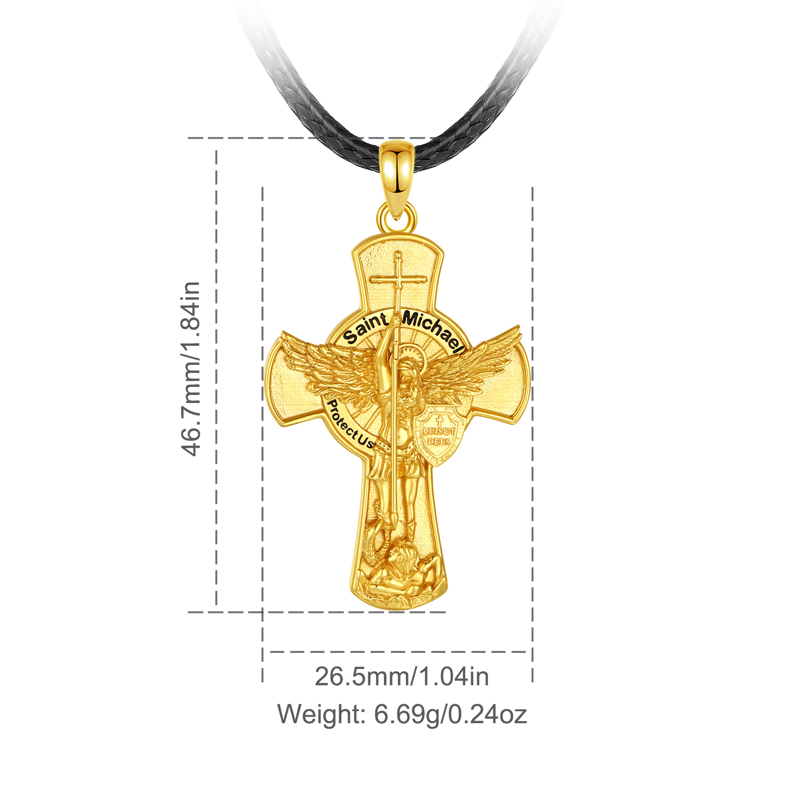 Eudora St.Michael Archangel Ne - 925 Sterling Silver Chain Necklace Men ulasan dan harga