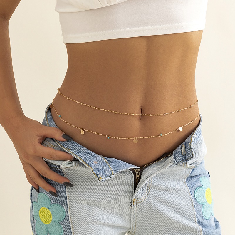Women Dainty Layered Waist Cha - Body Jewelry ulasan dan harga